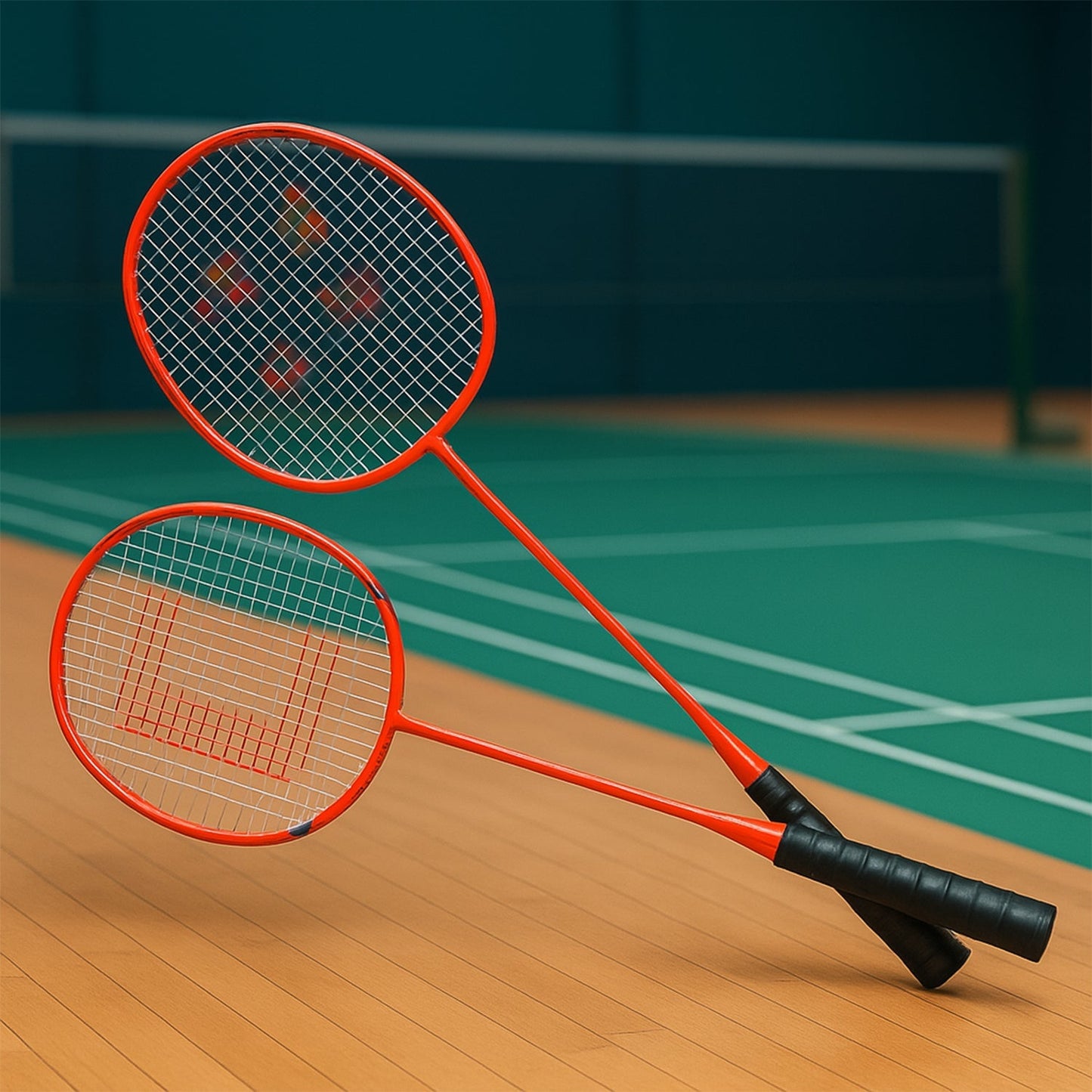 2 Pc Lightweight Kids Badminton Racket Set with Carry Bag