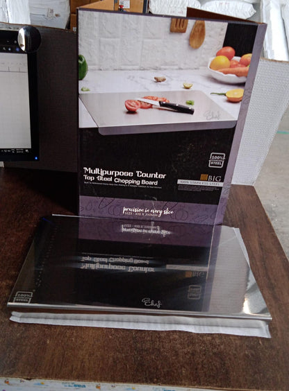 Premium Stainless Steel Anti-Bacterial Chopping Board for Kitchen (1 Pc)