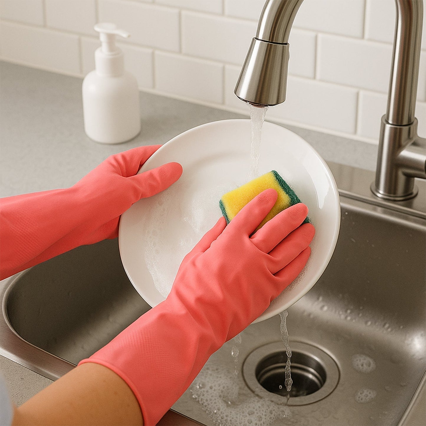 Reusable Waterproof Household Cleaning Gloves (45gm / 1 Pair)