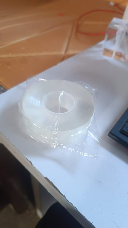 Sticky Double Sided Tape Washable Adhesive Tape Reusable (8.5×3 Cm / 1 Pc)