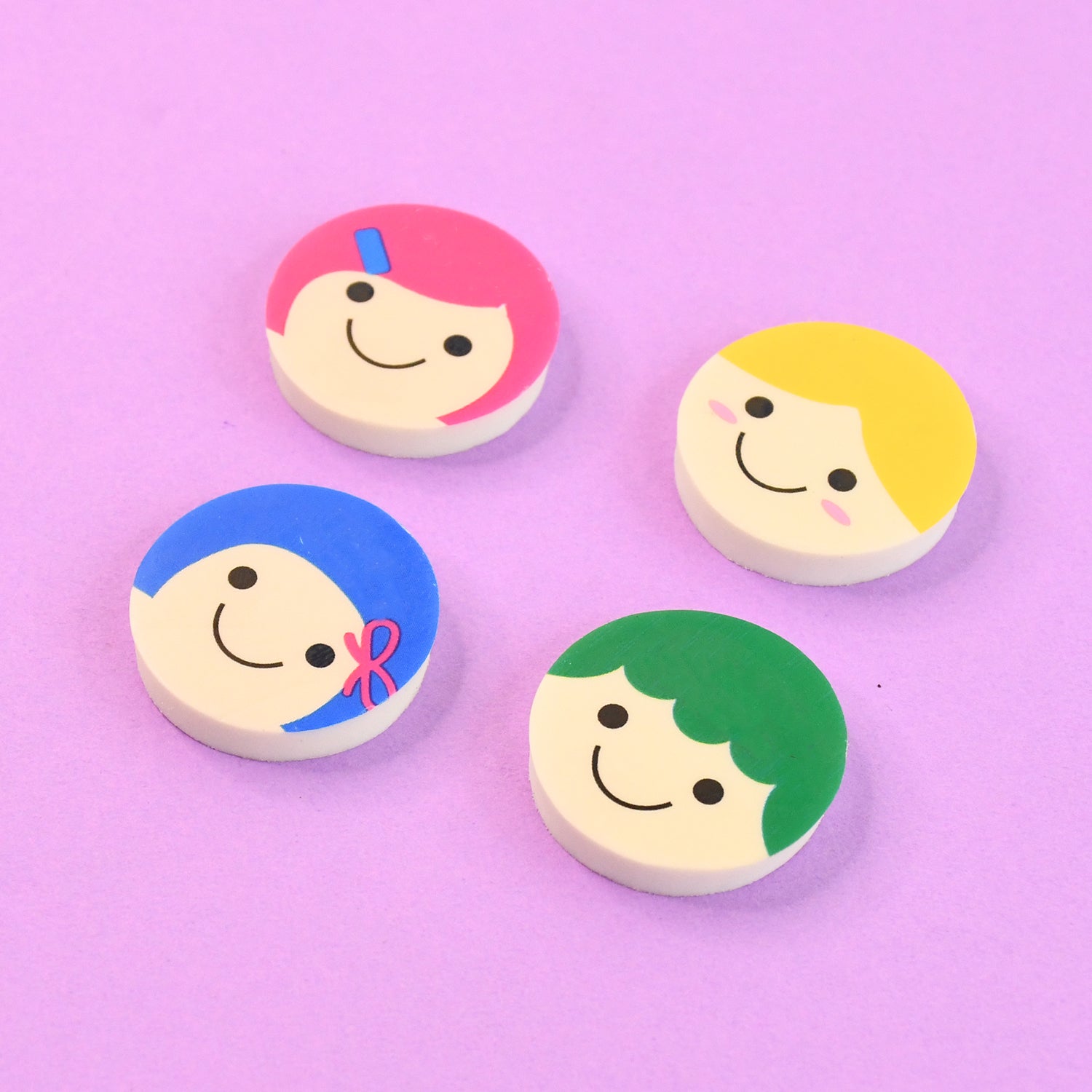 Colorful Round Erasers