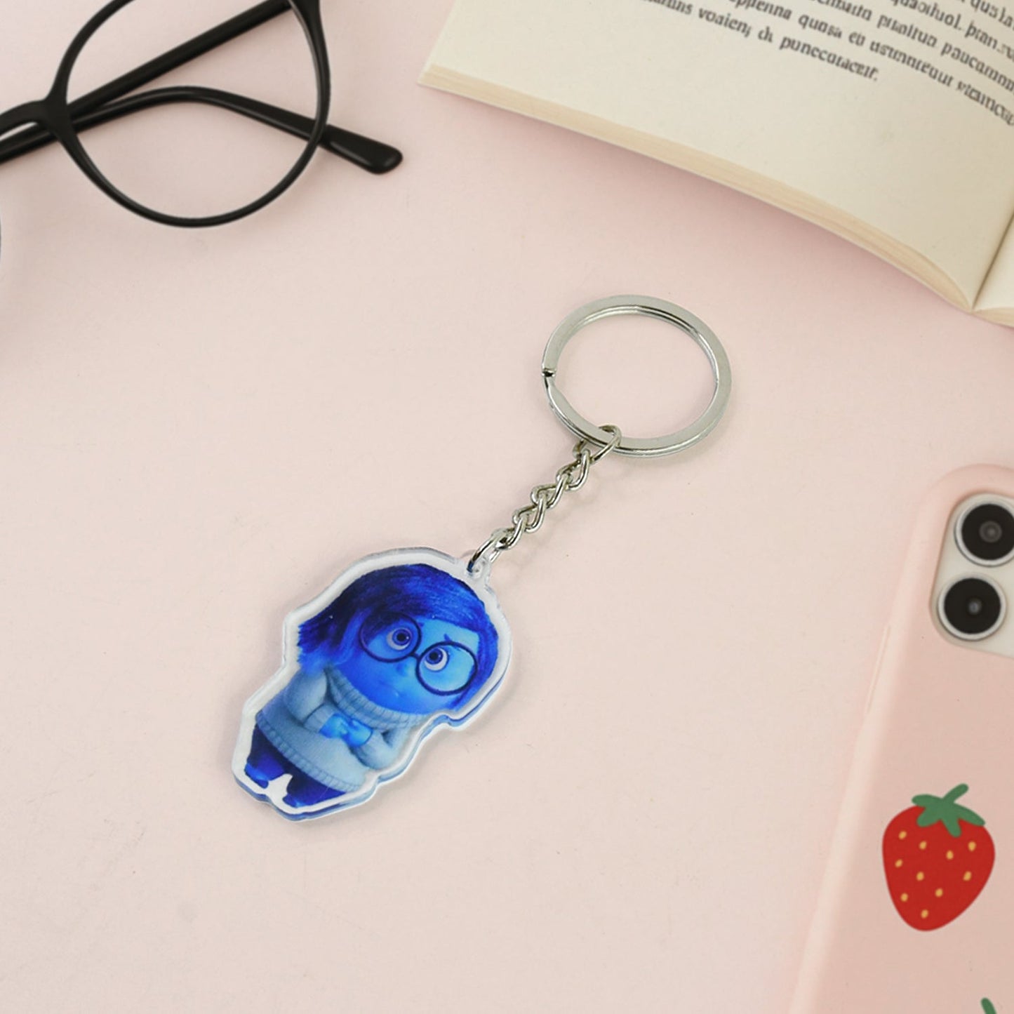 Cartoon Character-Themed Acrylic Keychain (1 Pc)