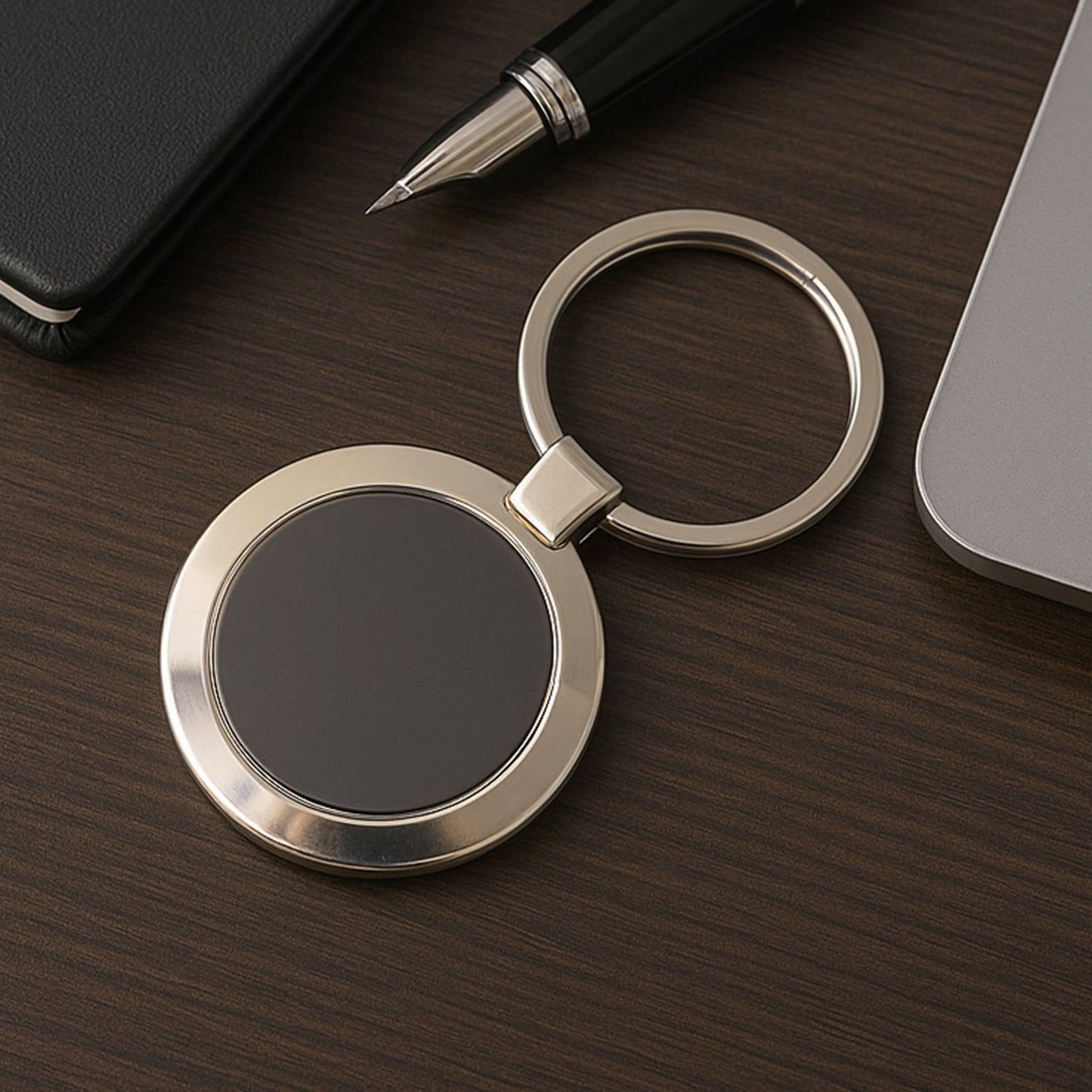 Durable Round Metal Keychain 