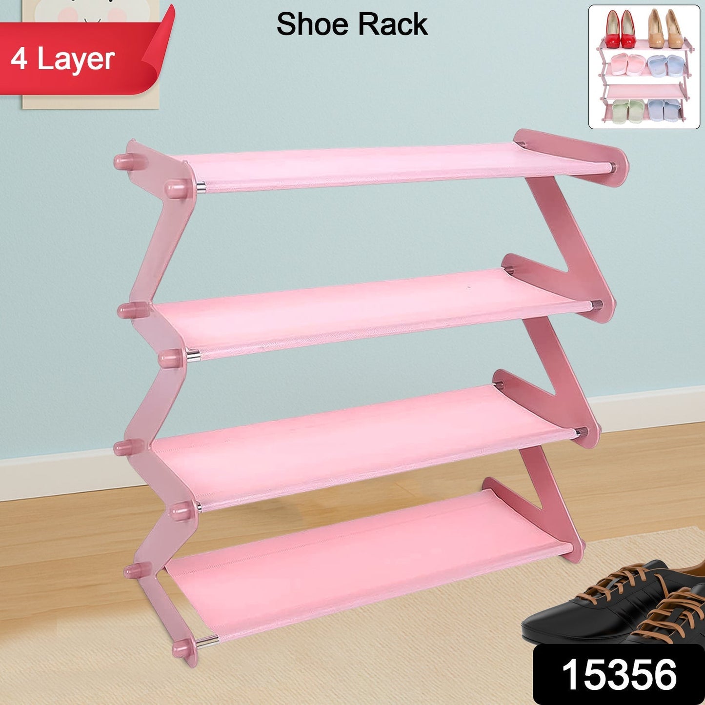 Shoe Rack Z-Shaped Four Layer (1 Pc / 4 Layer)