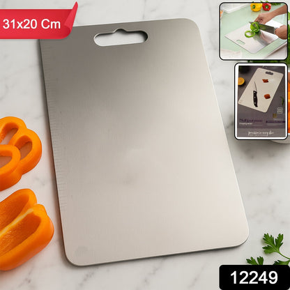 Stainless Steel Vegetable & Fruit Cutting Chopping Board (31×20 Cm / 1 Pc)